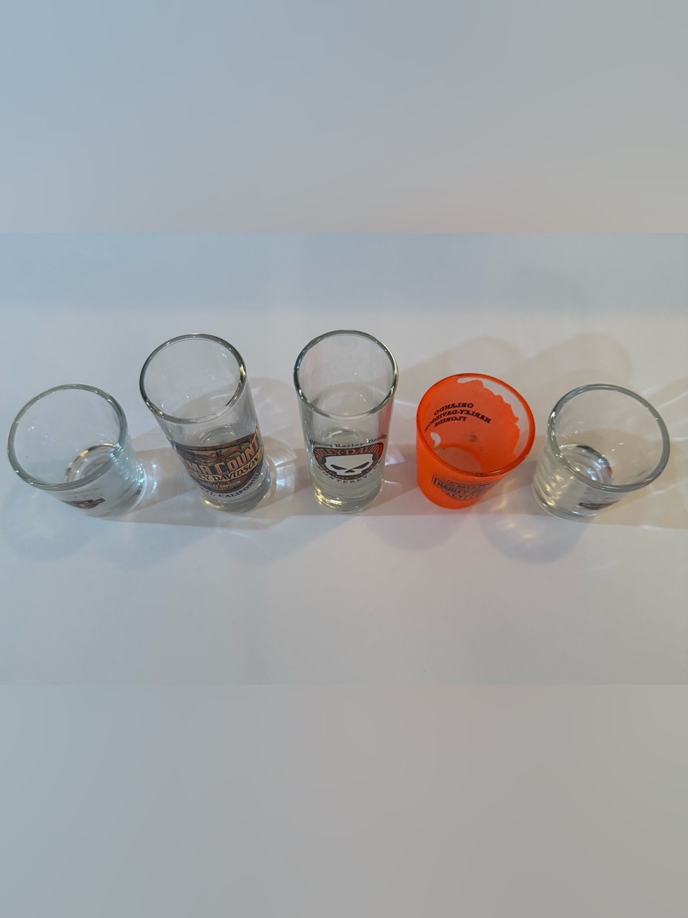 5 Harley Davidson Shot Glasses Mixed Lot - Picture 7 of 8